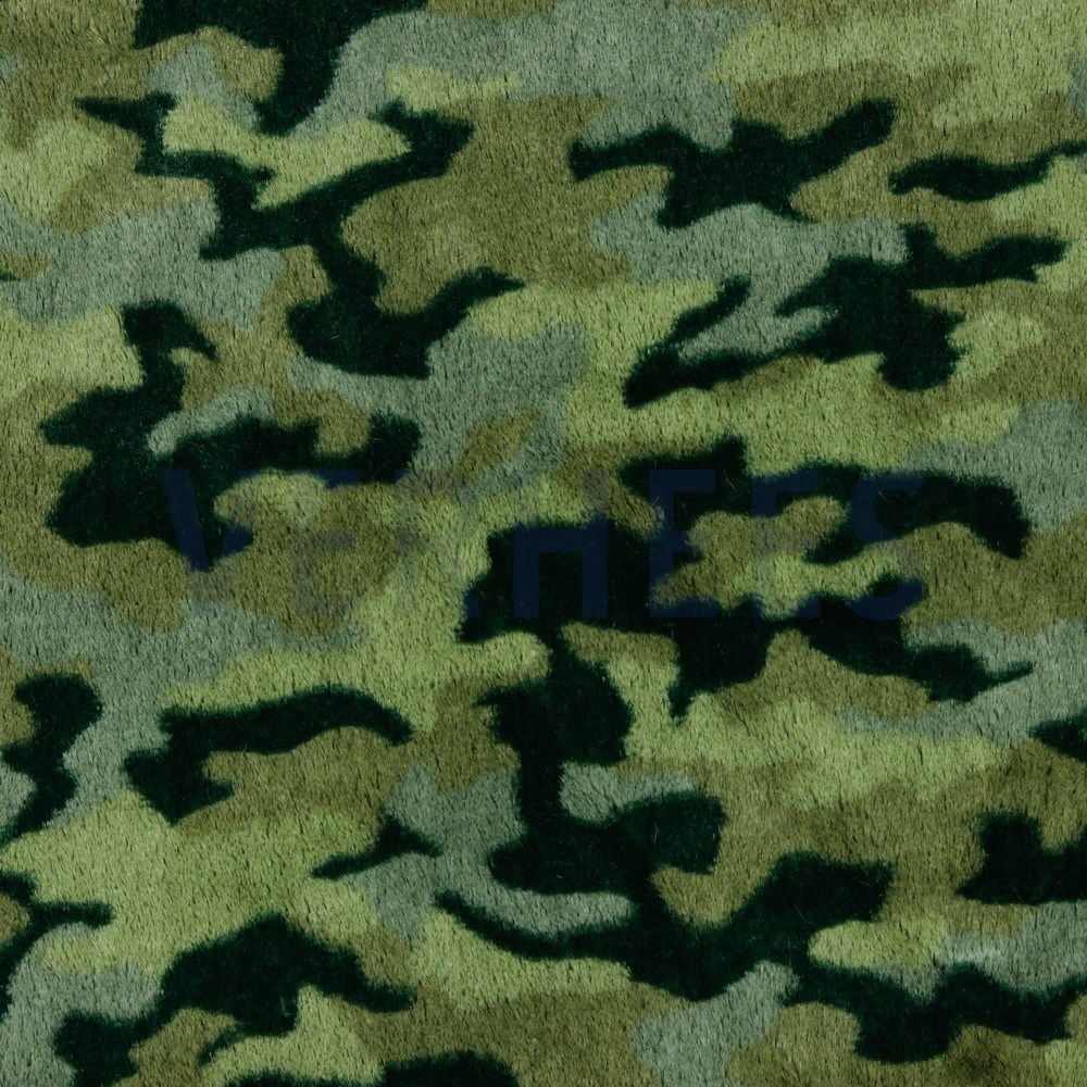 FAUX FUR CAMOUFLAGE ARMY GREEN (hover)