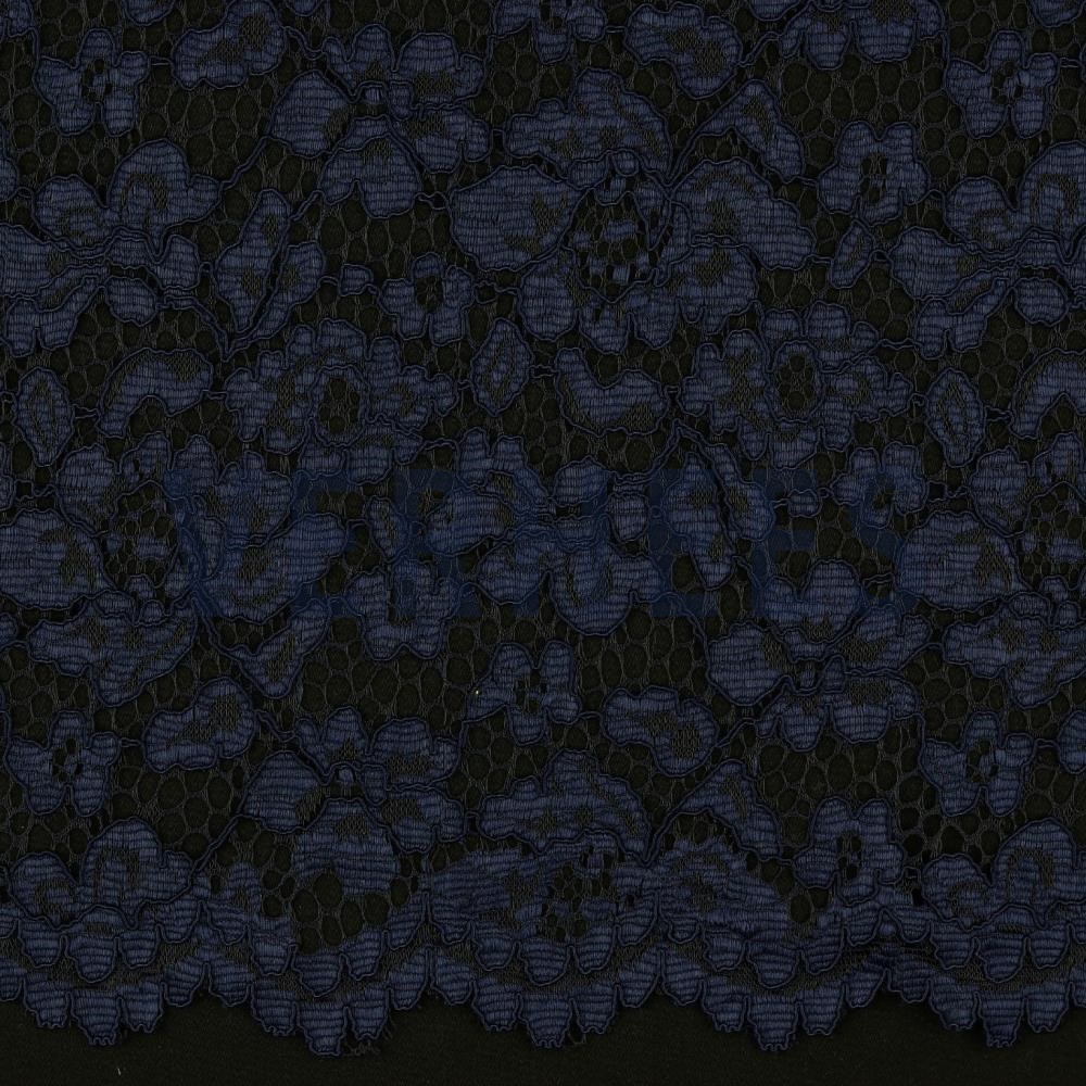 LACE BORDER 2 SIDES NAVY