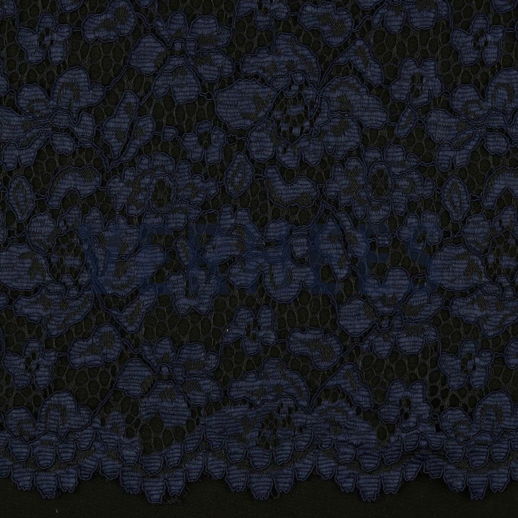 LACE BORDER 2 SIDES NAVY
