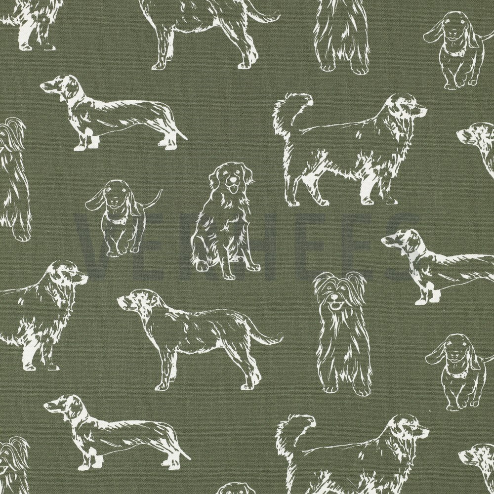 CANVAS DOGS GREEN