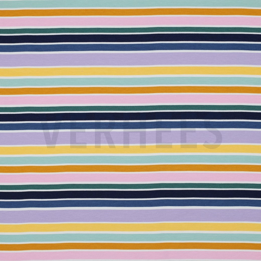 JERSEY PATCHES AND STRIPES MULTI COLOUR