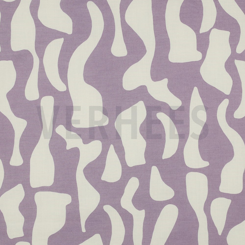 COTTON VOILE ABSTRACT MAUVE (hover)