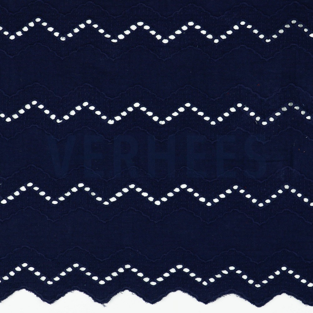 DOUBLE GAUZE BORDER 2-SIDE NAVY (hover)