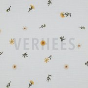 DOUBLE GAUZE EMBROIDERY SUNFLOWERS OFF-WHITE (thumbnail)
