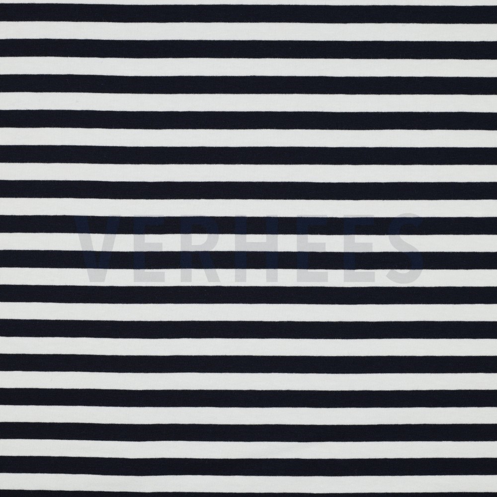 JERSEY YARN DYED STRIPES NAVY (hover)