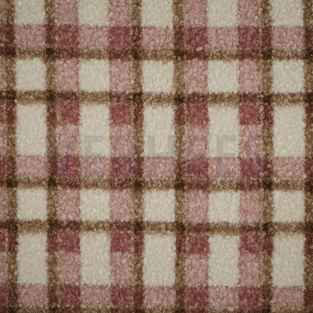 BOUCLE CHECK DARK ROSE (hover)