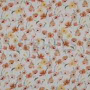 VISCOSE DOBBY DIGITAL FLOWERS ORANGE (thumbnail)