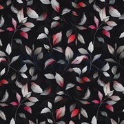 VISCOSE POPLIN STRETCH DIGITAL FLOWERS BLACK (thumbnail)