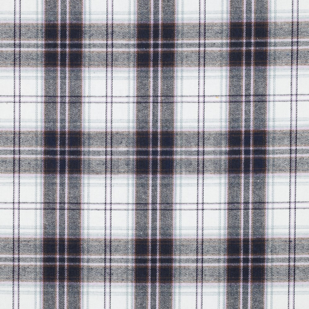 BRUSHED YARN DYED CHECK NAVY