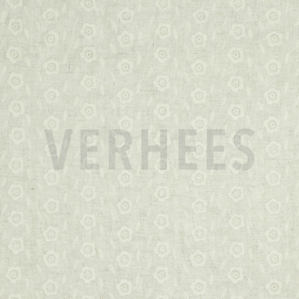 LINEN VISCOSE EMBROIDERY NATURAL (hover)