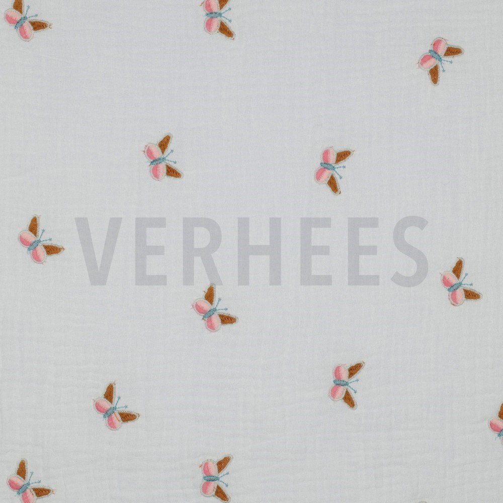 DOUBLE GAUZE EMBROIDERY BUTTERFLY OFF-WHITE (hover)