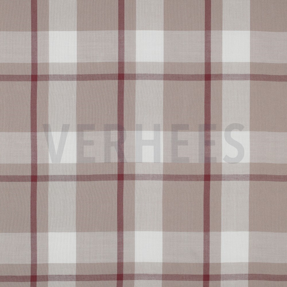 VISCOSE YARN DYED CHECK BEIGE (hover)