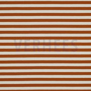 FRENCH TERRY YARN DYED STRIPES LIGHT BROWN / OFF WHITE (thumbnail)
