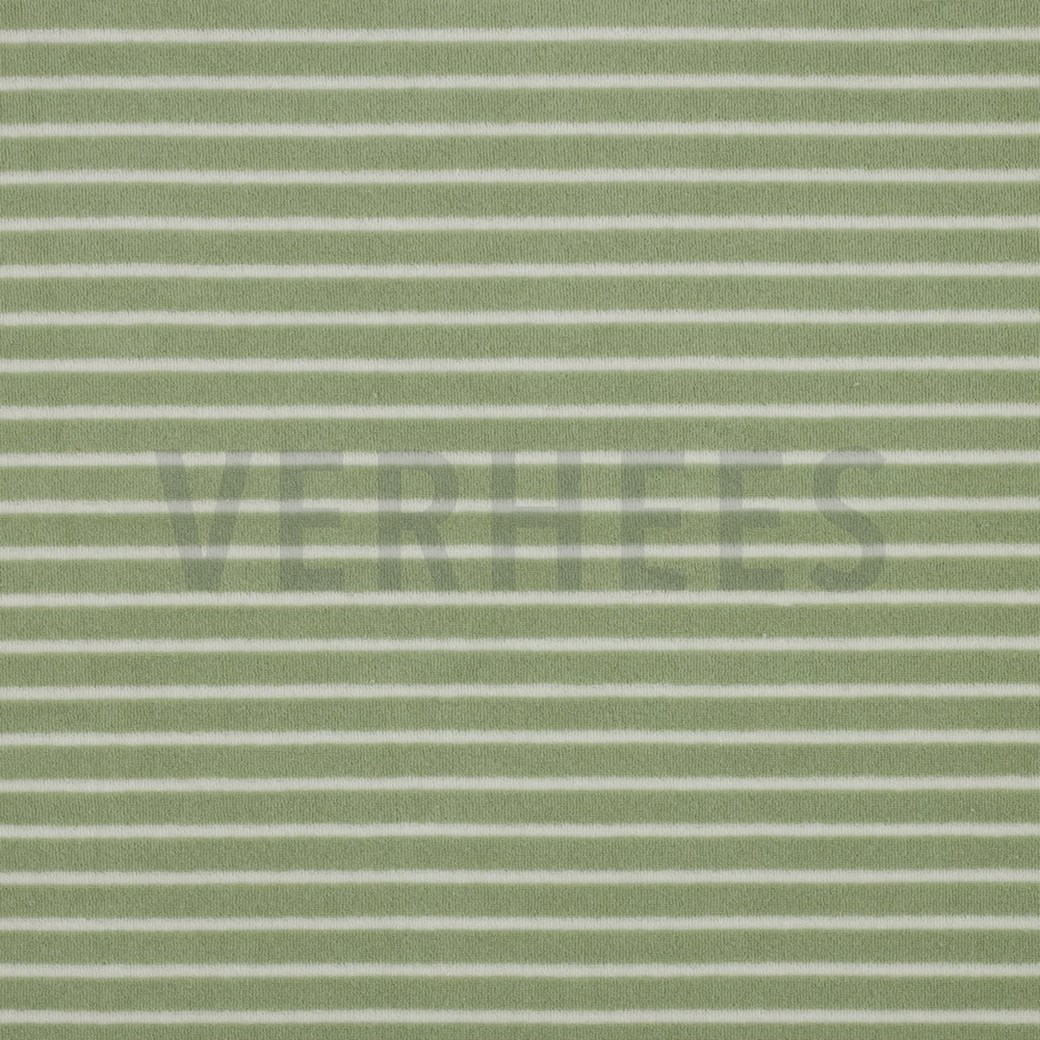 TOWELING YARN DYED STRIPES MINT / OFF WHITE