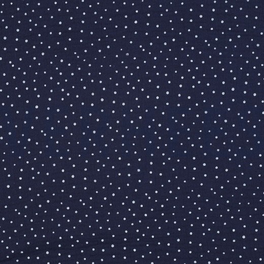 DOUBLE GAUZE LITTLE DOTS NAVY (hover)