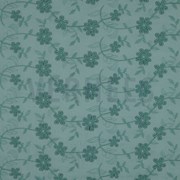 COTTON VOILE EMBROIDERY FLOWERS OLD GREEN (thumbnail)