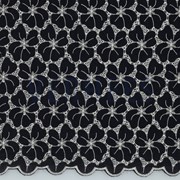 COTTON EMBROIDERY 2-SIDE BORDER NAVY (thumbnail)