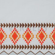 COTTON VOILE EMBROIDERY 1-SIDE WHITE / BROWN (thumbnail)
