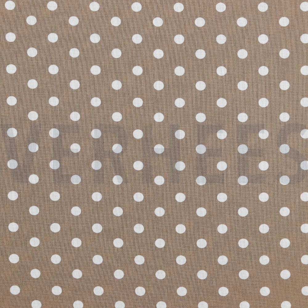 POPLIN DOTS TAUPE