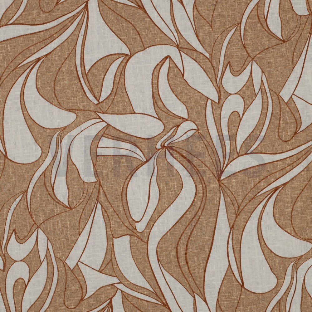 LINEN WASHED ABSTRACT CAPPUCCINO