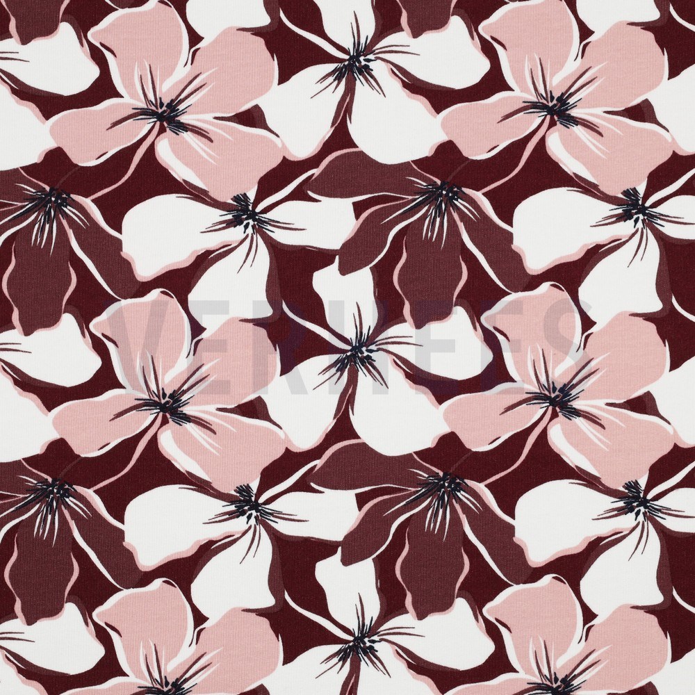 SOFT SWEAT FLOWERS WINE RED (hover)