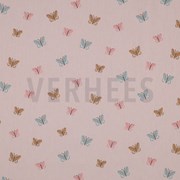 POPLIN GOTS BIRDS AND BUTTERFLIES POWDER (thumbnail)