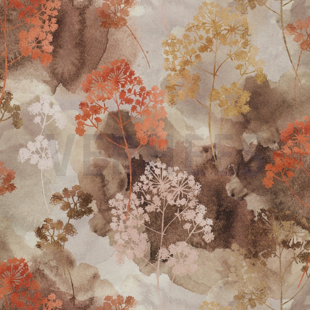 CANVAS DIGITAL FLOWERS TOFFEE (hover)