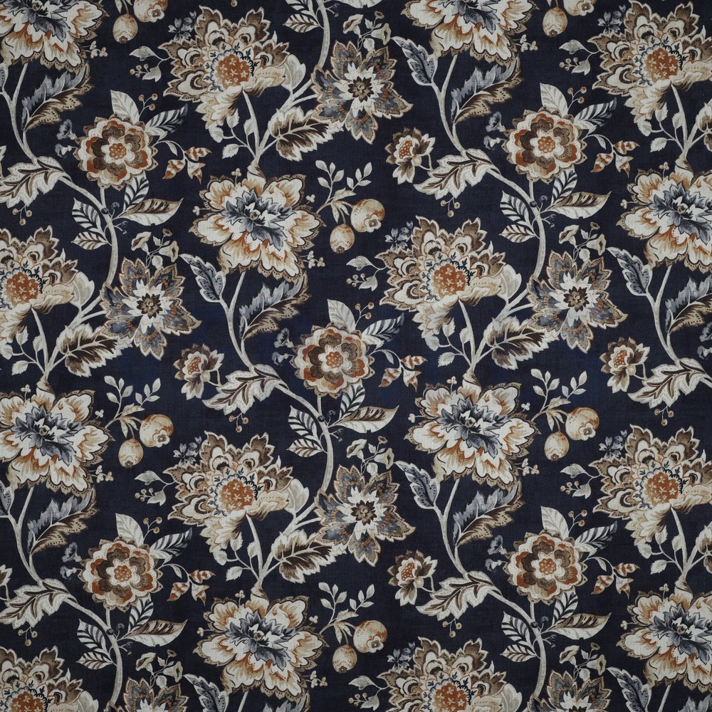 CANVAS DIGITAL FLOWERS NAVY (hover)