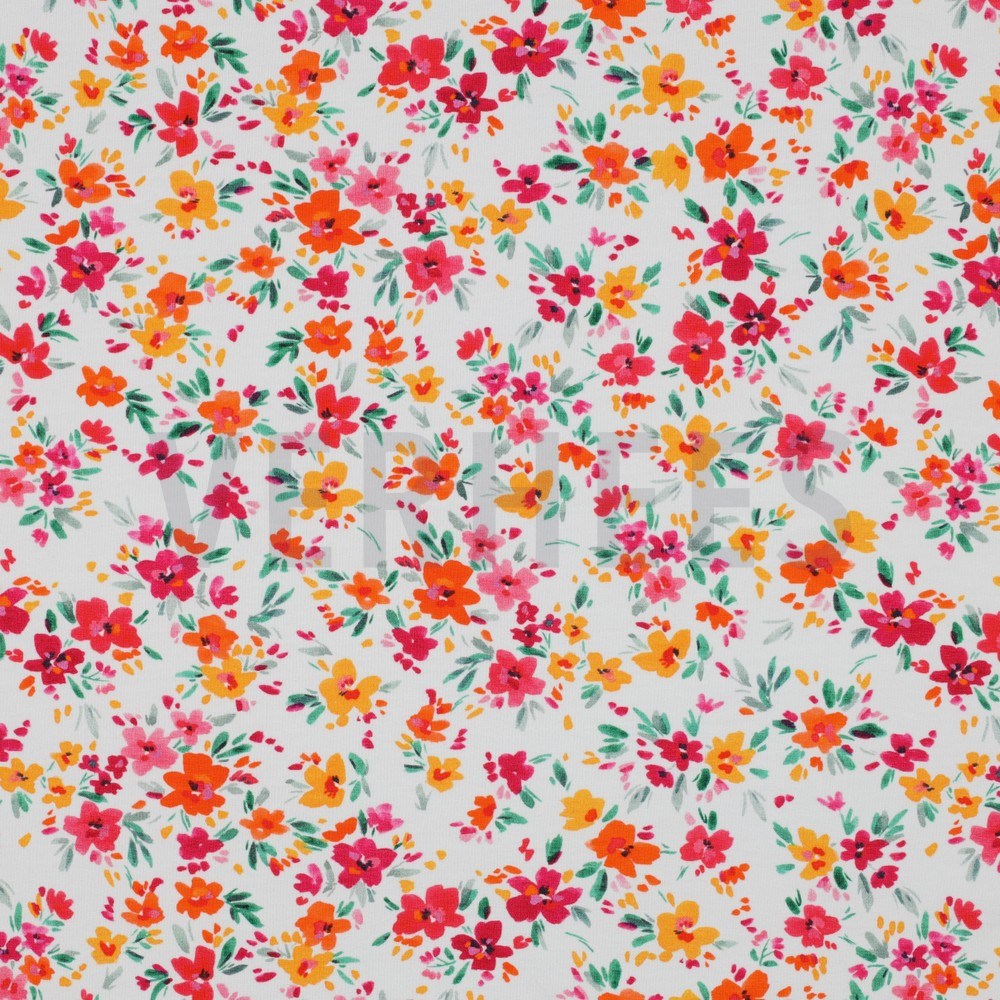 JERSEY DIGITAL FLOWERS WHITE (hover)