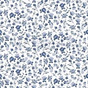 JERSEY DIGITAL FLOWERS WHITE/ BLUE (thumbnail)