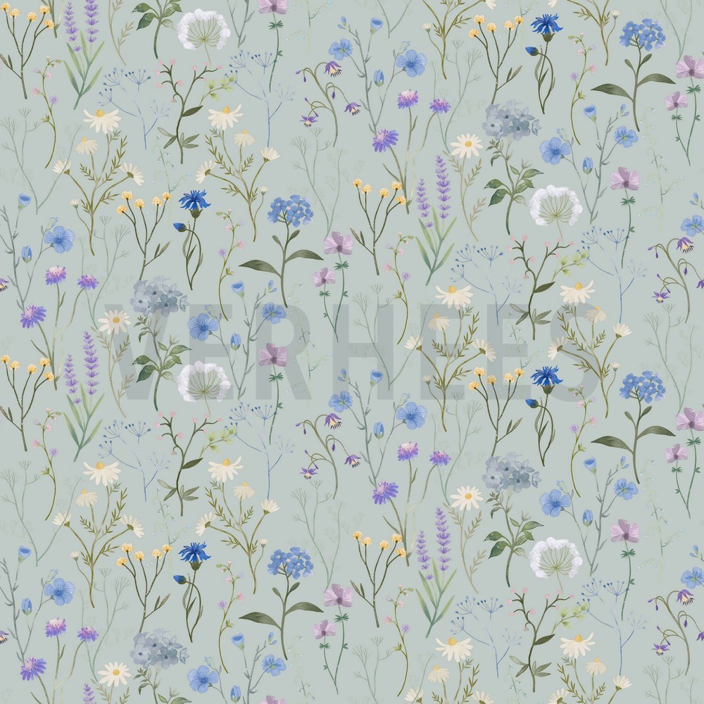 CANVAS DIGITAL FLOWERS SOFT MINT (hover)