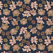 ROSELLA STRETCH FLOWERS NAVY (thumbnail)