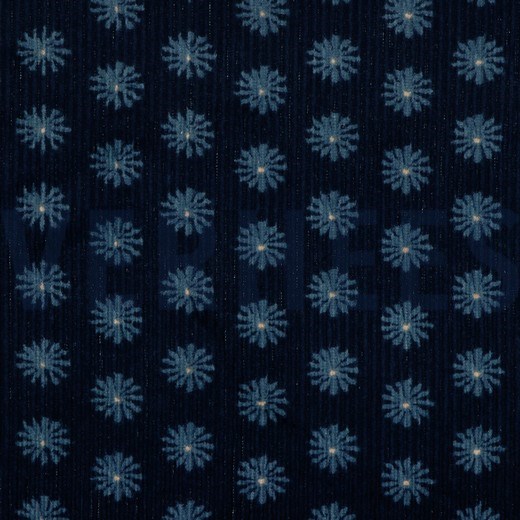 WASHED CORDUROY FLOWERS NAVY (hover)