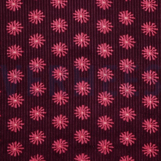 WASHED CORDUROY FLOWERS AUBERGINE (hover)