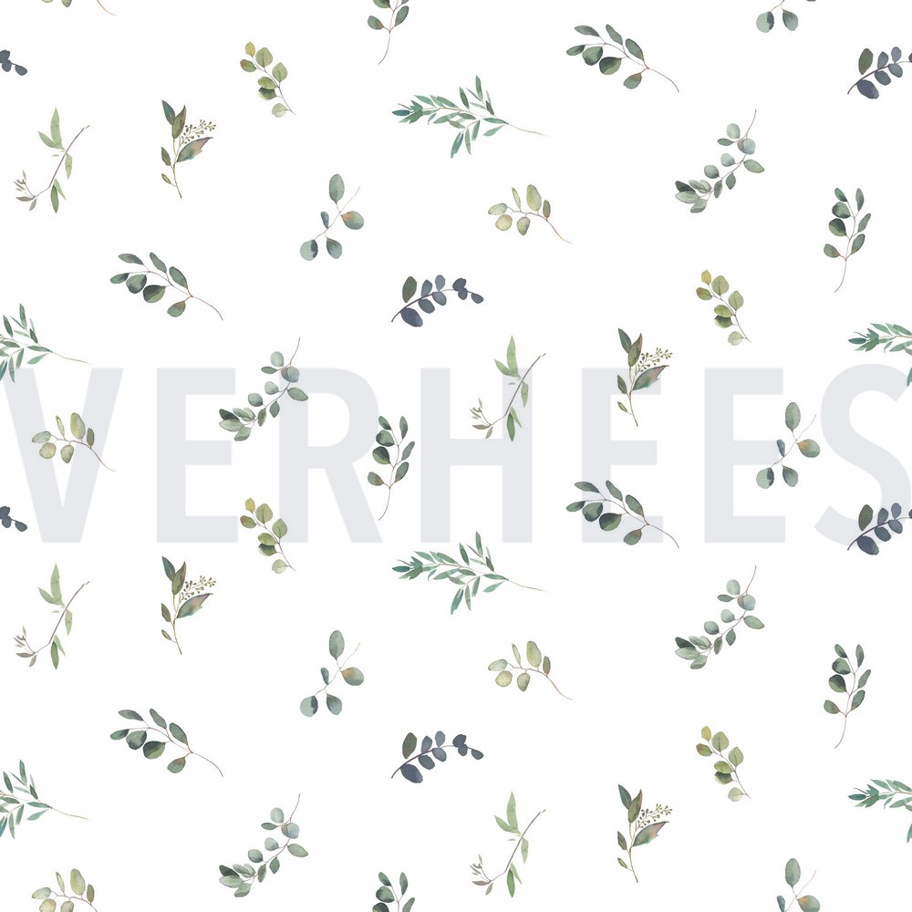 JERSEY DIGITAL EUCALYPTUS WHITE/ GREEN (hover)