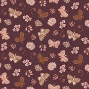 JERSEY FLOWERS AND BUTTERFLIES BODEAUX (thumbnail)