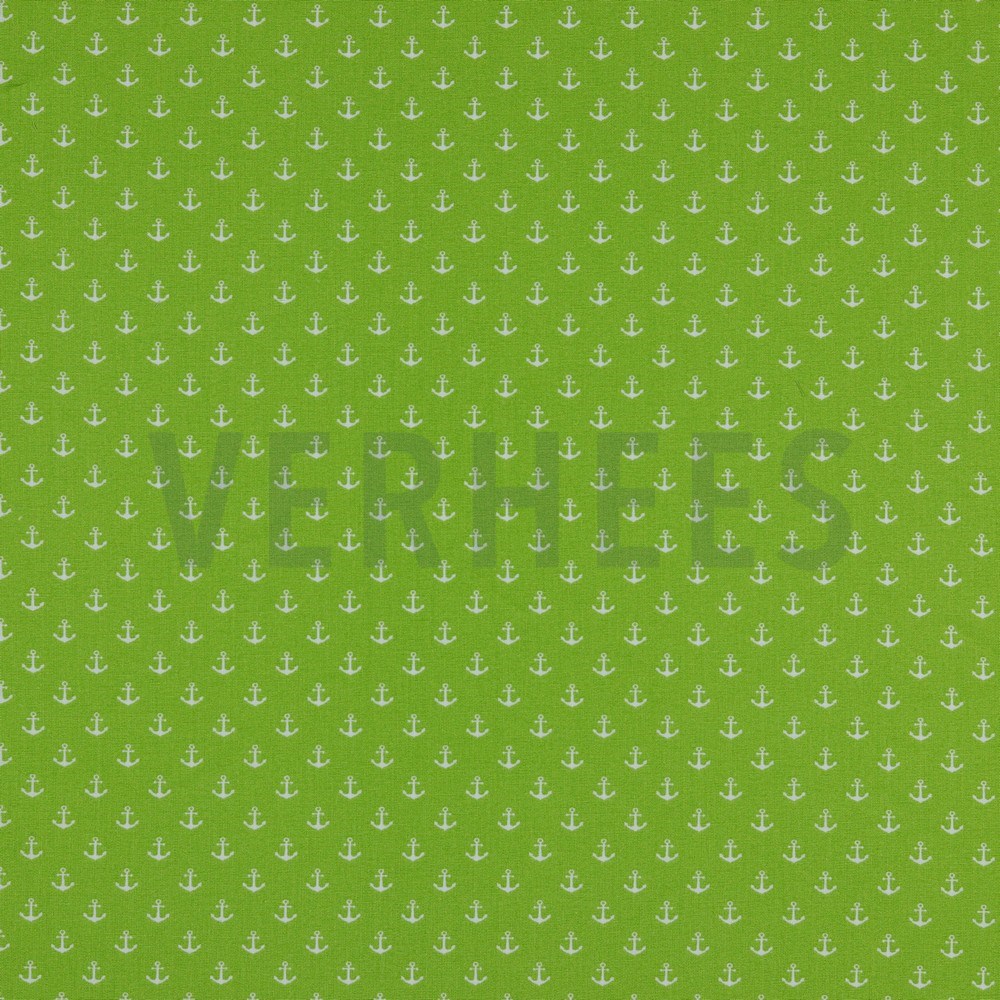 POPLIN PETIT ANCHOR LIME (hover)