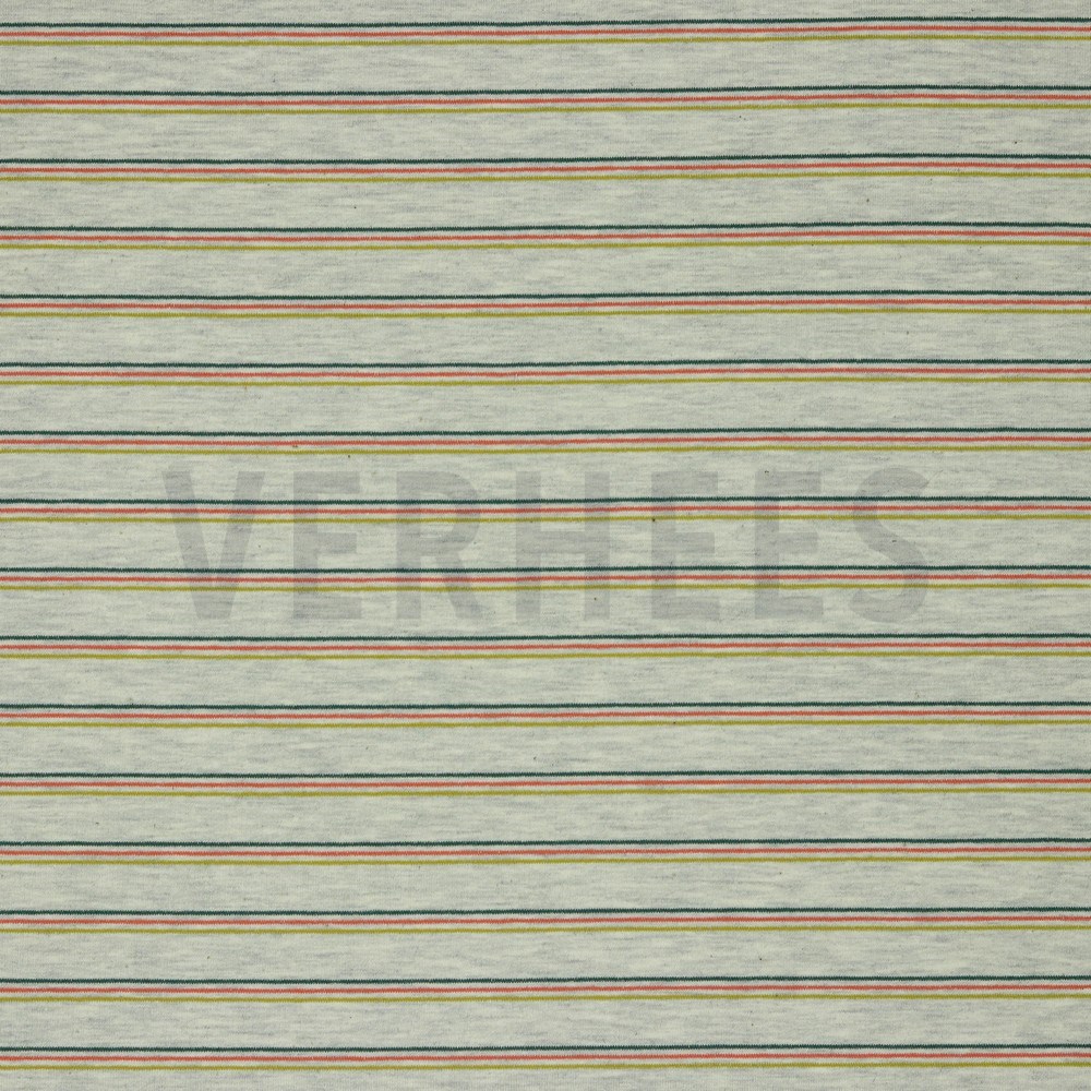 FRENCH TERRY STRIPES GREY MELANGE (hover)
