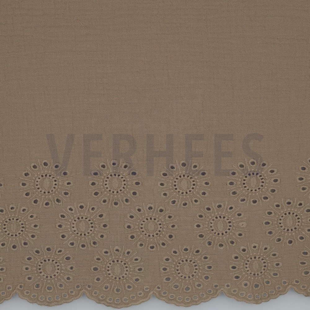 DOUBLE GAUZE BORDER 1-SIDE TAUPE (hover)