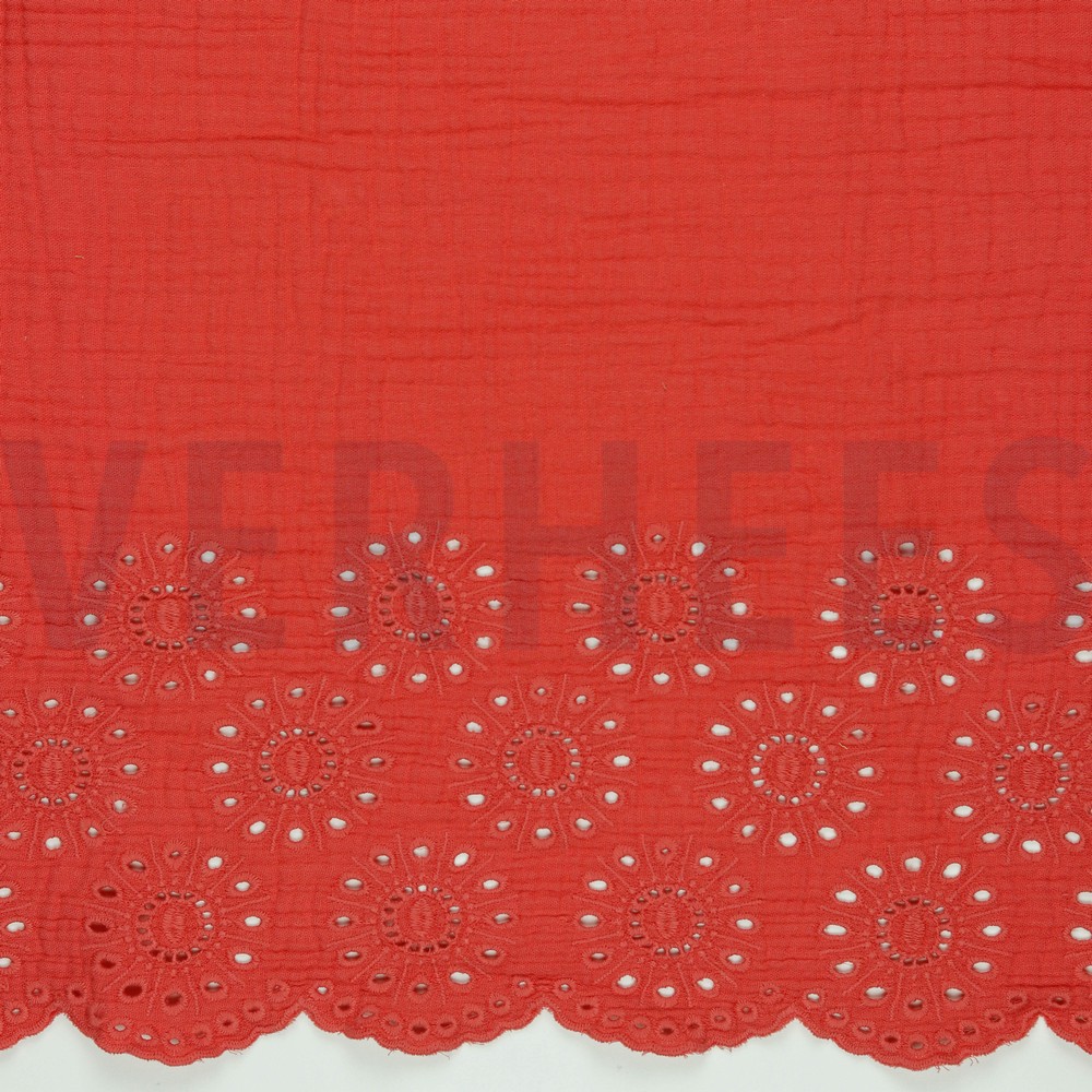 DOUBLE GAUZE BORDER 1-SIDE CORAL (hover)