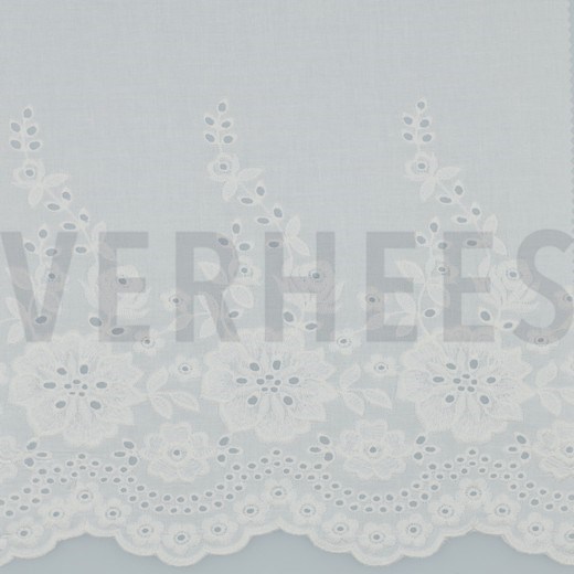 COTTON EMBROIDERY BORDER 1-SIDE WHITE (hover)