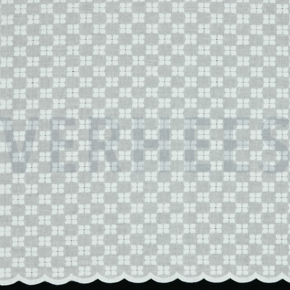 COTTON EMBROIDERY 2-SIDE BORDER WHITE (hover)