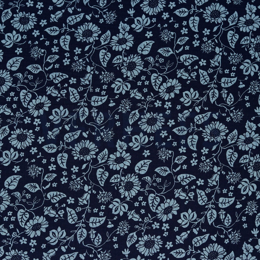 DOUBLE GAUZE FLOWERS NAVY (hover)