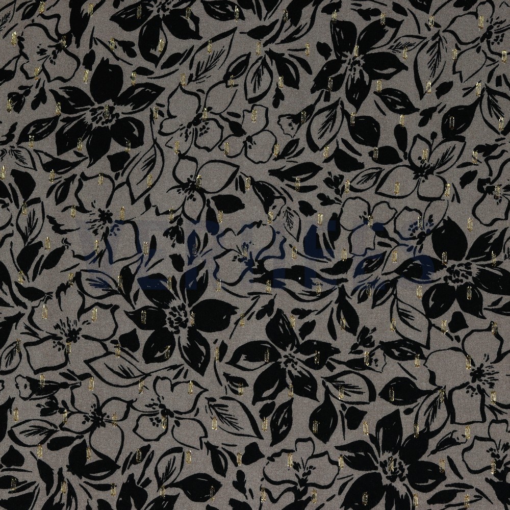 VISCOSE LUREX FLOWERS TAUPE (hover)