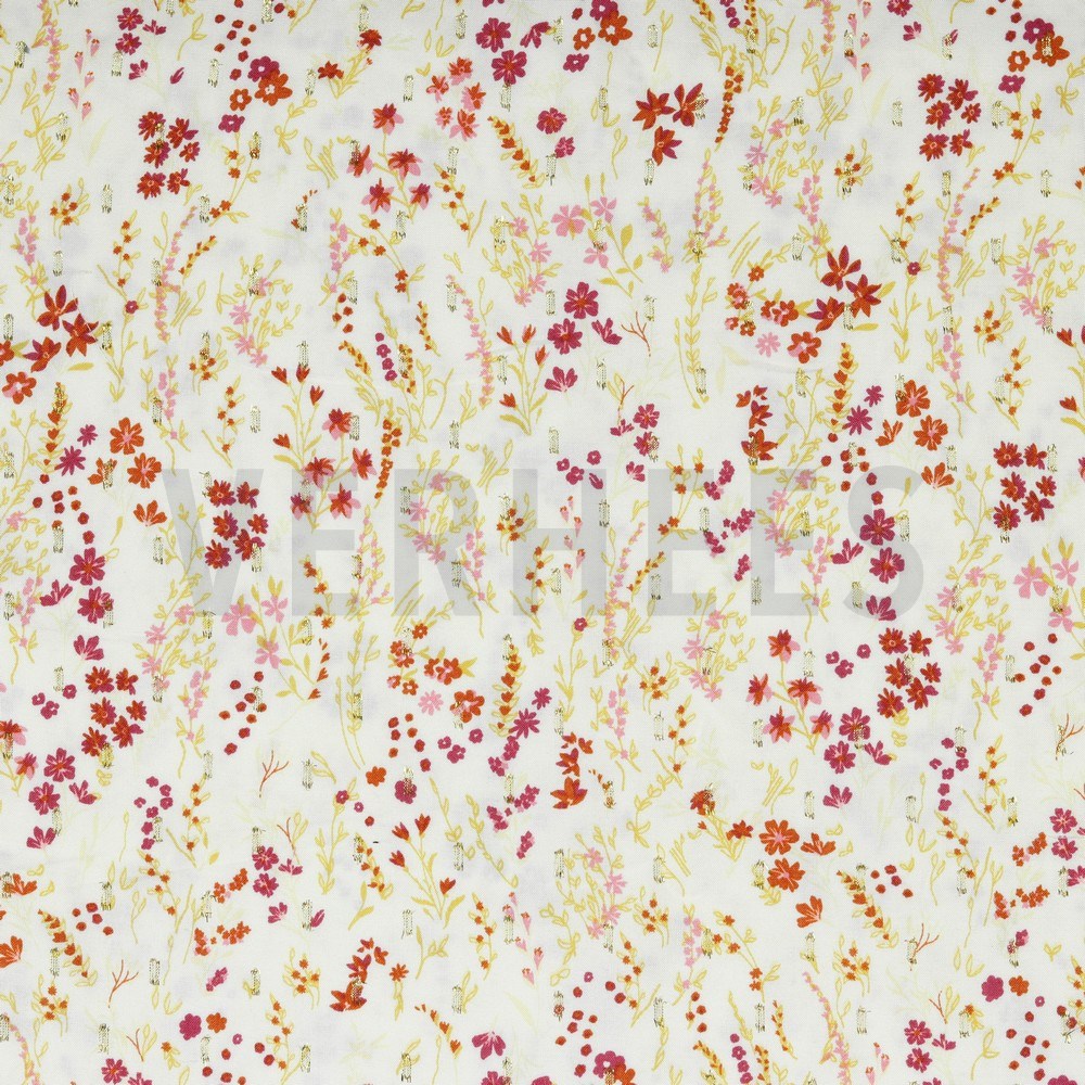 VISCOSE LUREX DITSY FLOWERS OFF WHITE (hover)