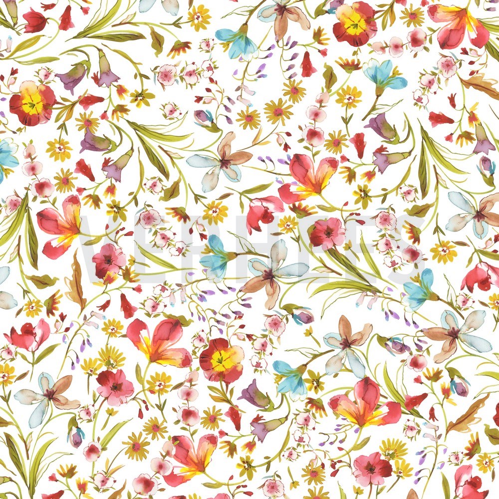 VISCOSE JERSEY DIGITAL FLOWERS WHITE (hover)