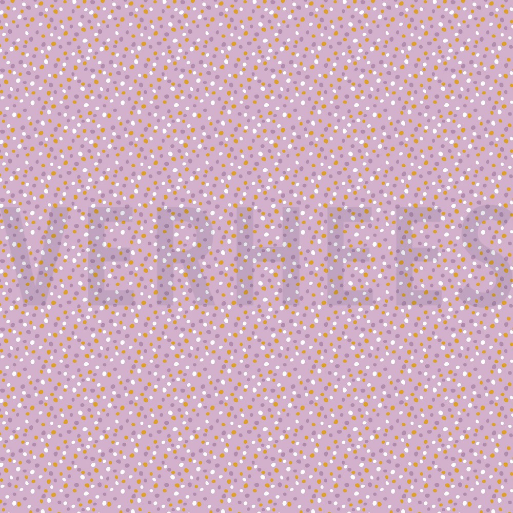 POPLIN DAISY AND DOTS LILAC