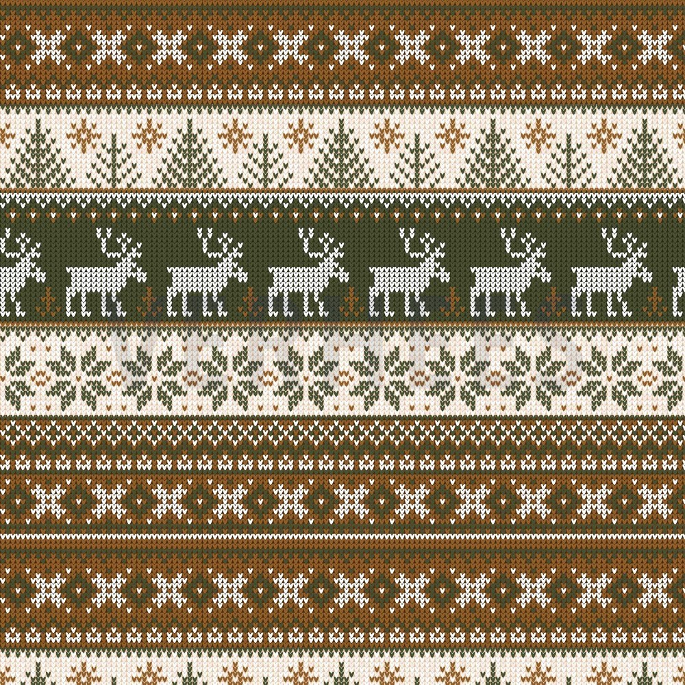 SWEAT DIGITAL KNITTED CHRISTMAS LIGHT BROWN