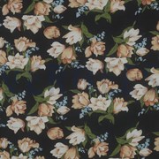 CHIFFON FLOWERS BLACK / BABY BLUE (thumbnail)