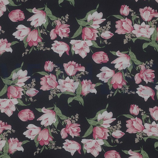 CHIFFON FLOWERS NAVY / PINK (hover)